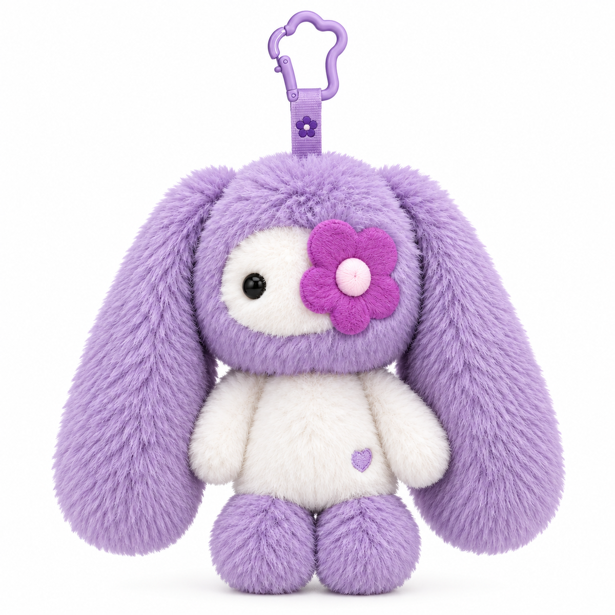 Cute Juju Rabbit Plush Keychain Flower Eye Bunny Kawaii Long Ears Bag Pendant Car Keyring Toy Gift for Girls