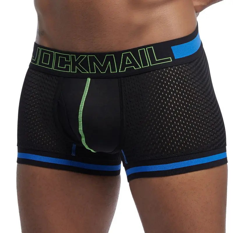 4PCJockmail Calzoncillos Tipo Calzones De Malla En U, Para Hombre, Ropa Interior Cómoda Sexy Sports Fitness Panties lingerie