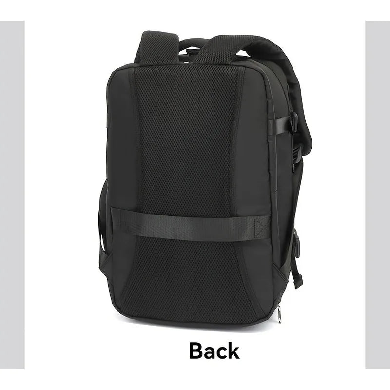 Expandable Business Travel Backpack, Waterproof Laptop Backpack Fits 15.6 Inch Notebook with Luggage Strap for Work Trip
