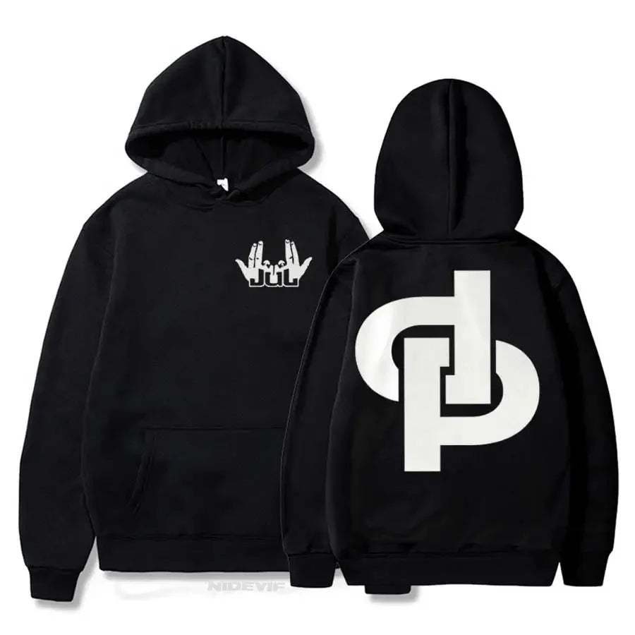 Sudadera con capucha del rapero francés Jul Tour 2025 para hombre y mujer, ropa de calle de hip hop, sudadera informal suave, To