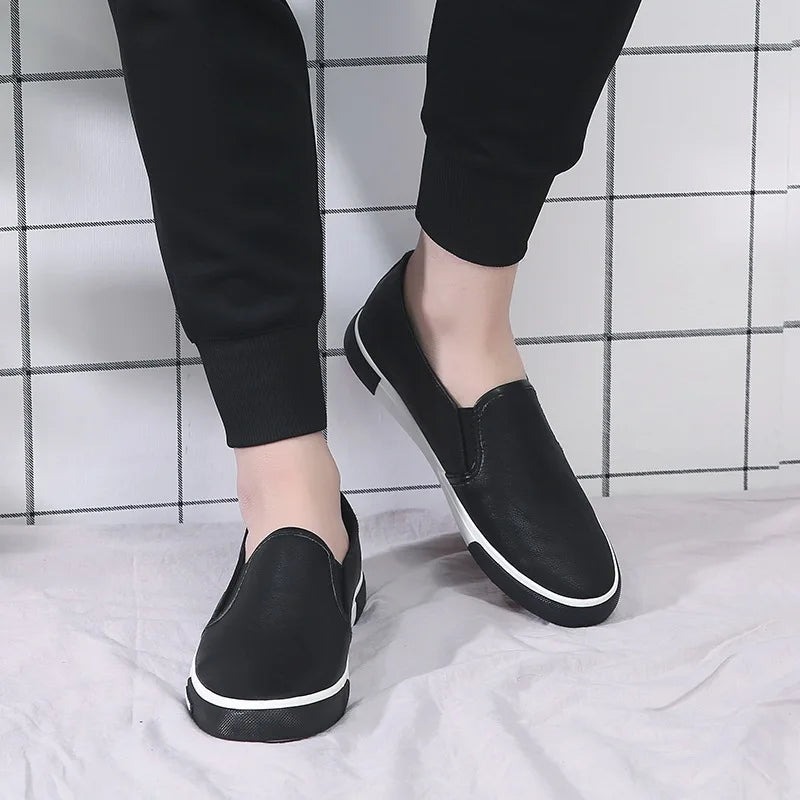 Mens Leather Shoes Retro Four Seasons Shoes Low To Help Business Casual Shoes Zapatos De Hombre Loafers  Sneakers Men