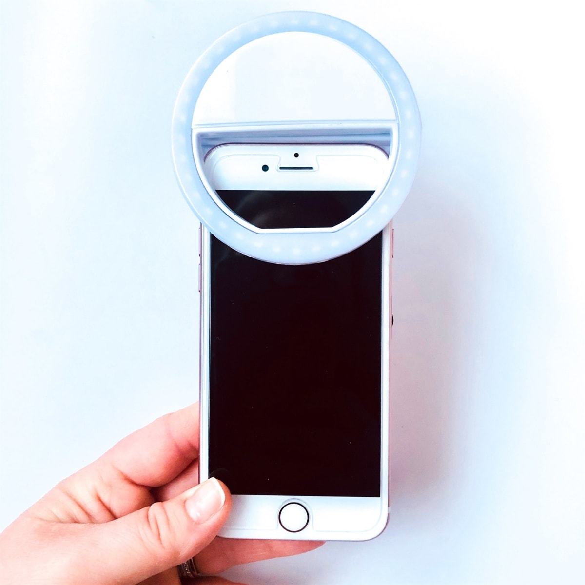 Aro de luz para selfies con tres niveles de brillo