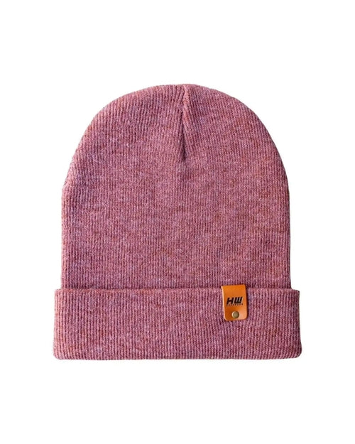 Gorro de punto HAAKWEAR con vuelta · Rusty Burgundy