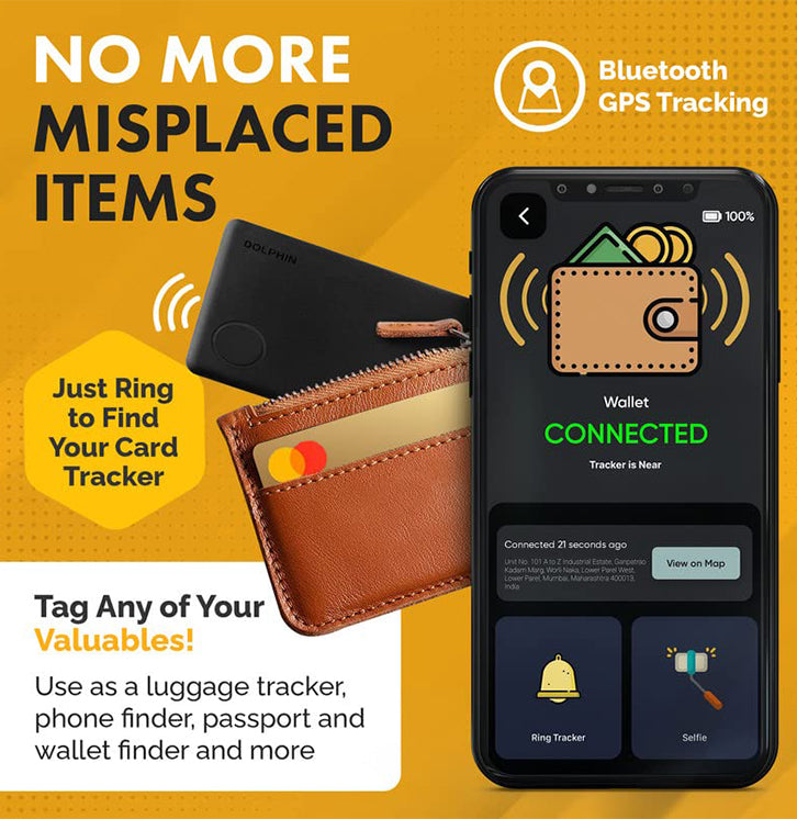 Localizador Bluetooth Dolphin Sleek para objetos personales