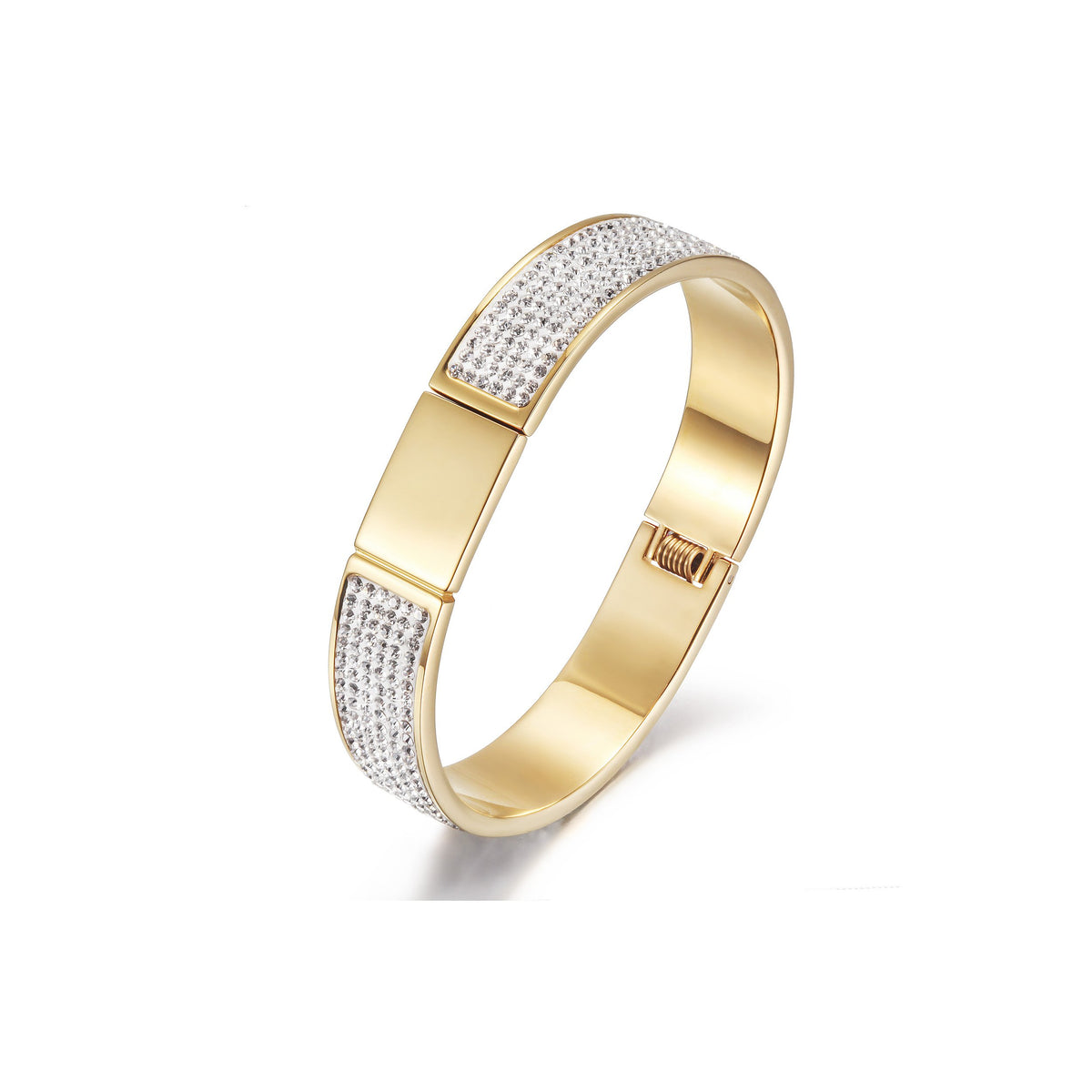 Pulsera rígida Flawless Pavé de acero inoxidable