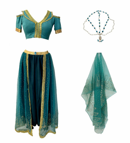 Jasmine Costume Party Cosplay Jasmine Princess Fancy Outfit