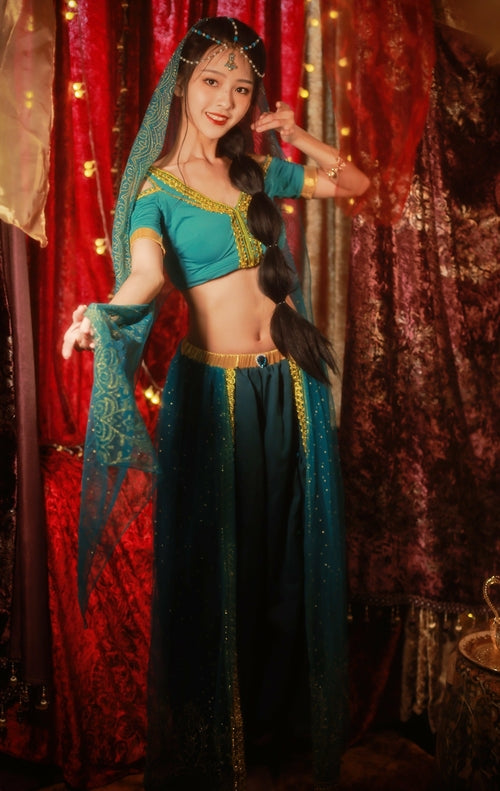 Jasmine Costume Party Cosplay Jasmine Princess Fancy Outfit