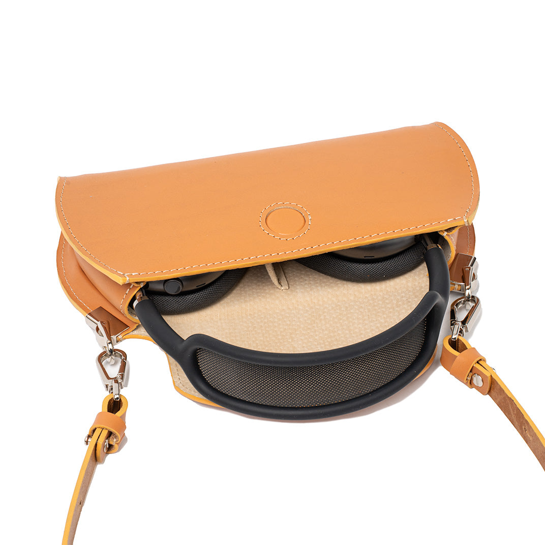 Leather Case for AirPods Max (Light Orange / top-grain)