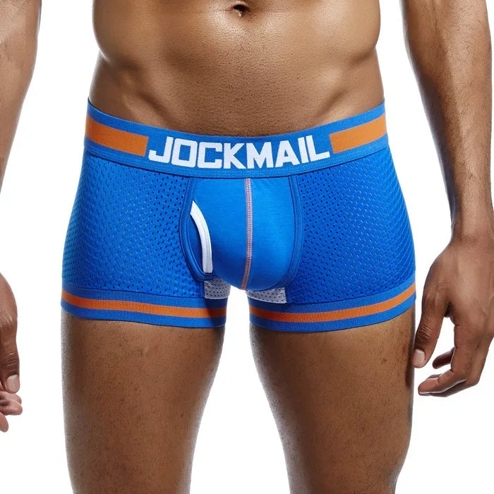 4PCJockmail Calzoncillos Tipo Calzones De Malla En U, Para Hombre, Ropa Interior Cómoda Sexy Sports Fitness Panties lingerie