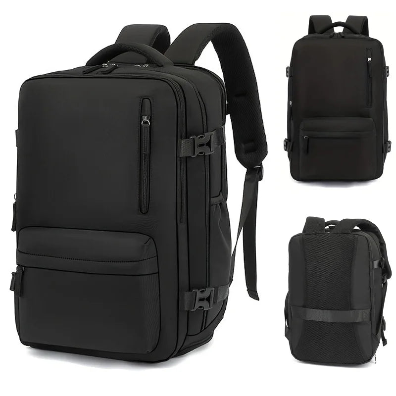 Expandable Business Travel Backpack, Waterproof Laptop Backpack Fits 15.6 Inch Notebook with Luggage Strap for Work Trip