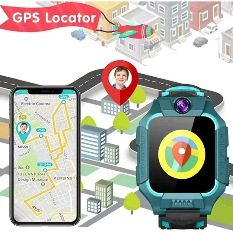 Lenovo 2026 New 4G GPS Waterproof Kids Smart Watch Reloj Inteligente Niños Sim Card Call Camera Mini Electronic Watch Gift