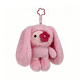 Cute Juju Rabbit Plush Keychain Flower Eye Bunny Kawaii Long Ears Bag Pendant Car Keyring Toy Gift for Girls
