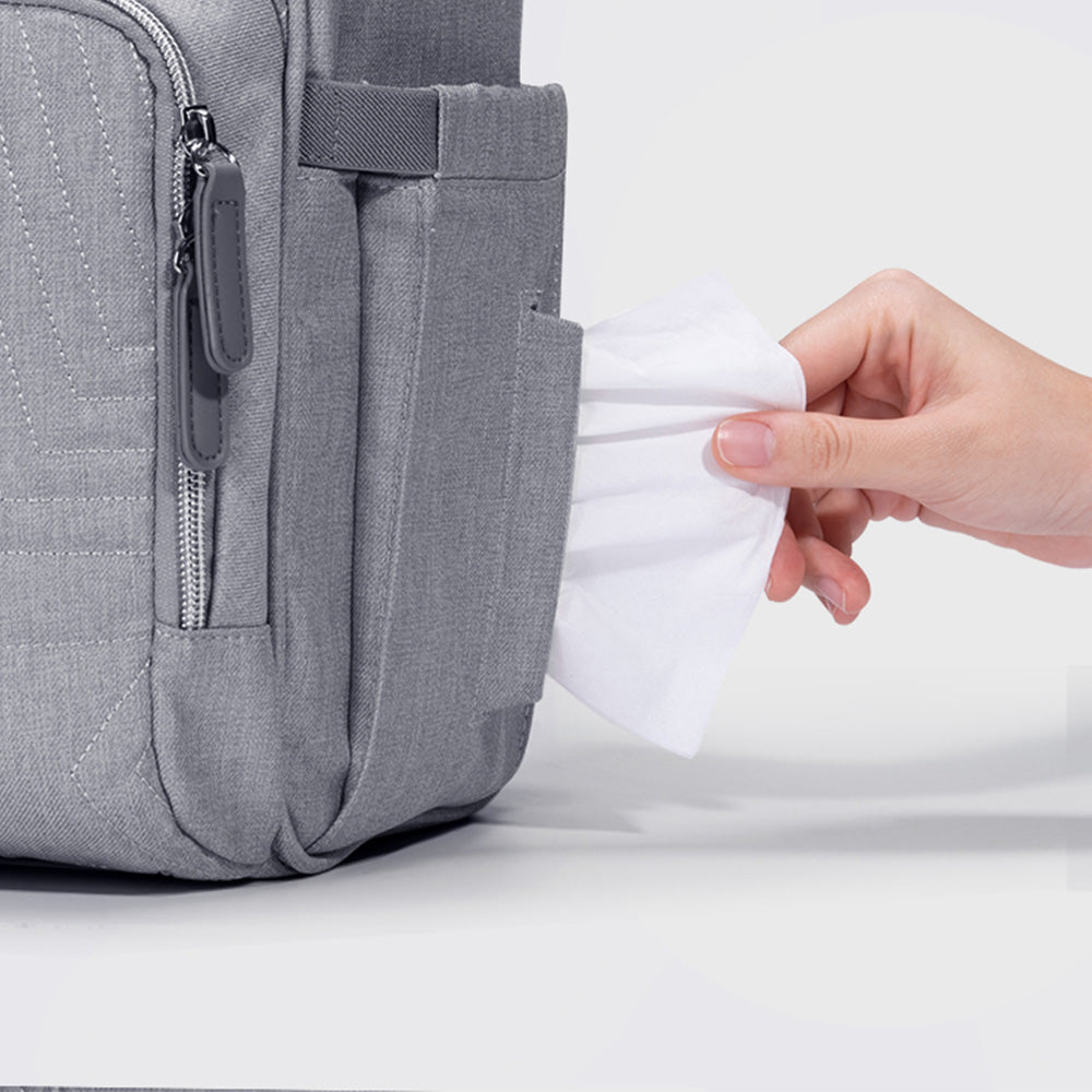 Mochila pañalera acolchada con 13 bolsillos