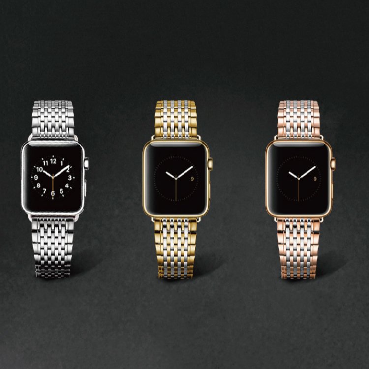 Correa de acero inoxidable compatible con Apple Watch