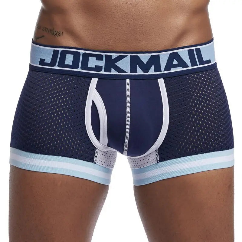 4PCJockmail Calzoncillos Tipo Calzones De Malla En U, Para Hombre, Ropa Interior Cómoda Sexy Sports Fitness Panties lingerie