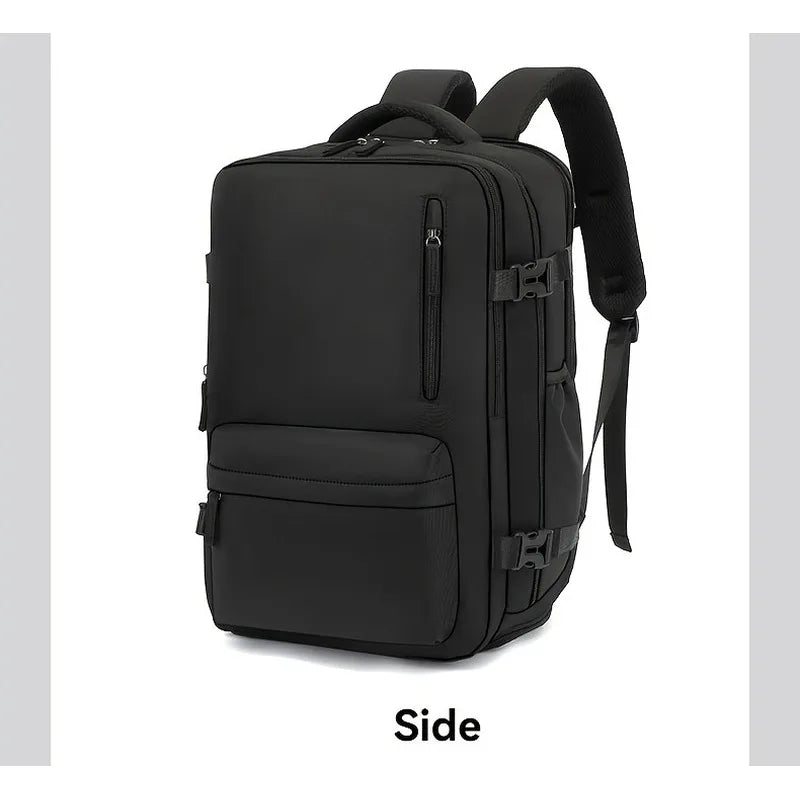 Expandable Business Travel Backpack, Waterproof Laptop Backpack Fits 15.6 Inch Notebook with Luggage Strap for Work Trip